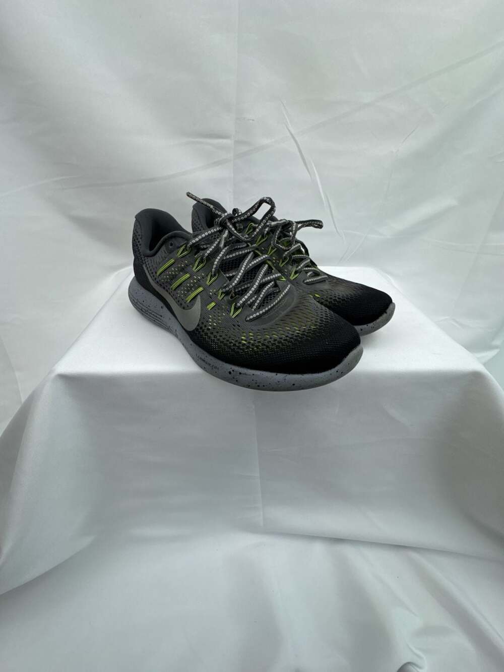 Nike LunarGlide 8 Shield Grey Silver Neon Running Shoes Womens 8.5